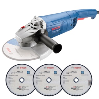 Esmerilhadeira GWS 2200-230 Bosch 9" 2200W 220V + Discos em Oferta na Shopee