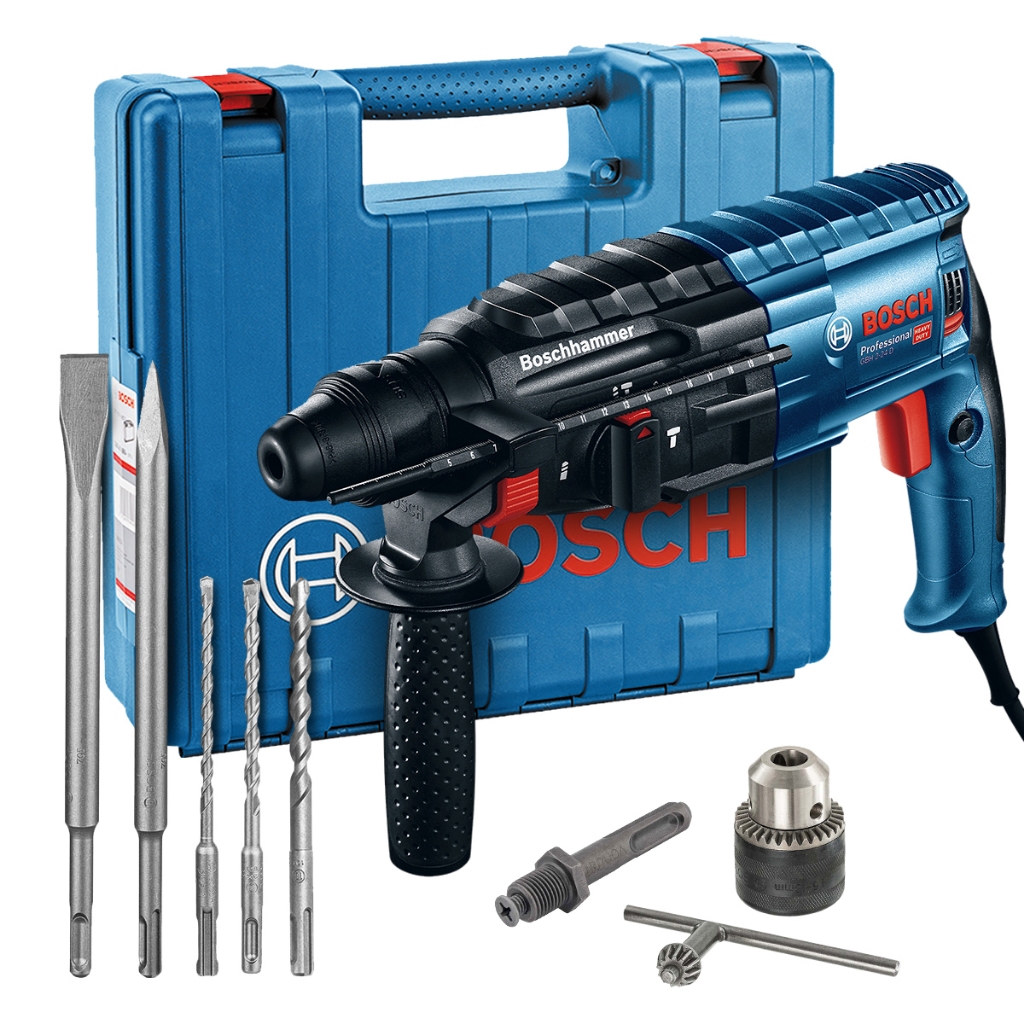 Martelete Bosch GBH 2-24 D 820W + Mandril e Acessórios em Oferta na Shopee