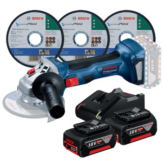 Esmerilhadeira GWS 180-LI Bosch Brushless Discos e Baterias em Oferta na Shopee