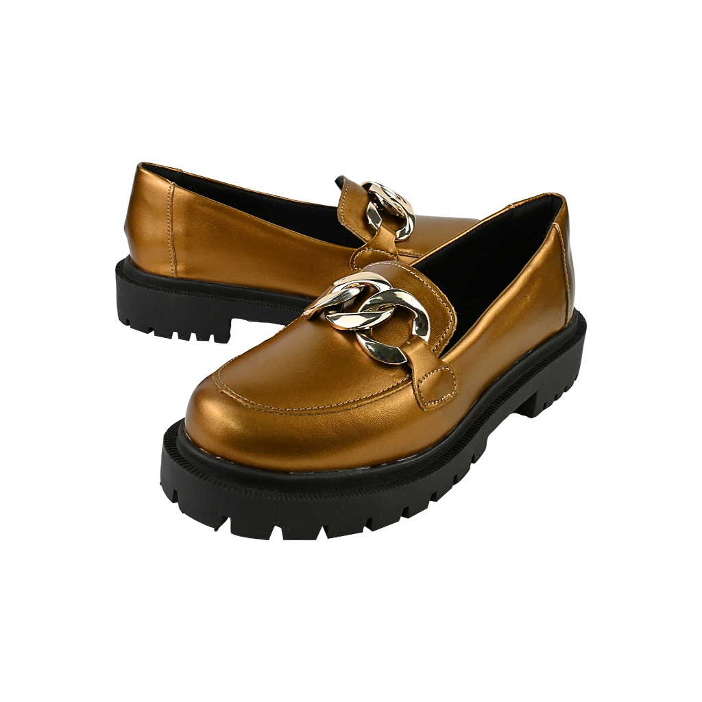 Mocassim Tratorado Oxford Feminina Confortável Sola Plataforma Leve Estilo Blogueira Fashion Sapato Macio com Enfeite