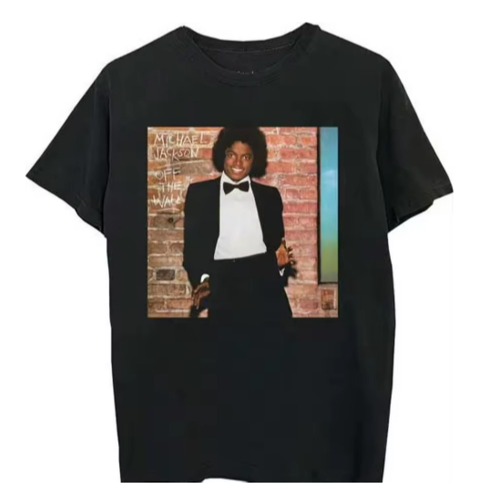 Camiseta Camisa Blusa Algodão Unissex Michael Jackson Off The Wall T-Shirt All Sizes New Michael Jackson Top em Oferta na Shopee
