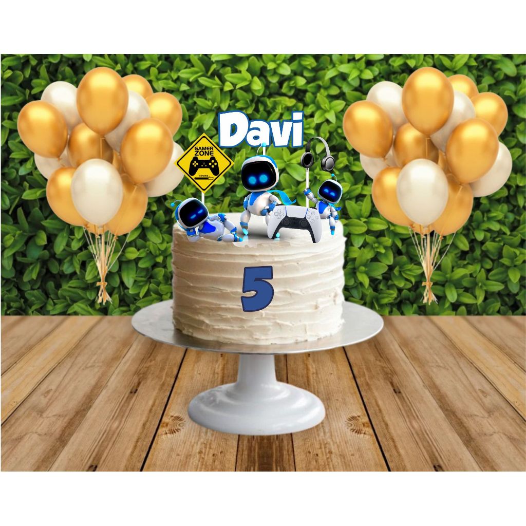 Topo de Bolo Astro Playroom em Oferta na Shopee