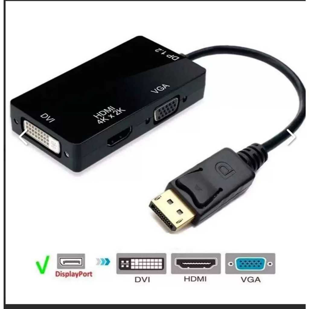 Adaptador DisplayPort para HDMI, VGA e DVI - Conexão 3 em 1 VersátiL KP-AD110-KNUP