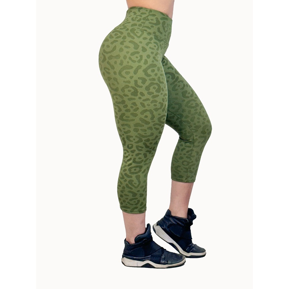 Calça Corsario Jacquard Em Poliamida Academia Fitness Original Cintura Alta Cero Transparência em Oferta na Shopee
