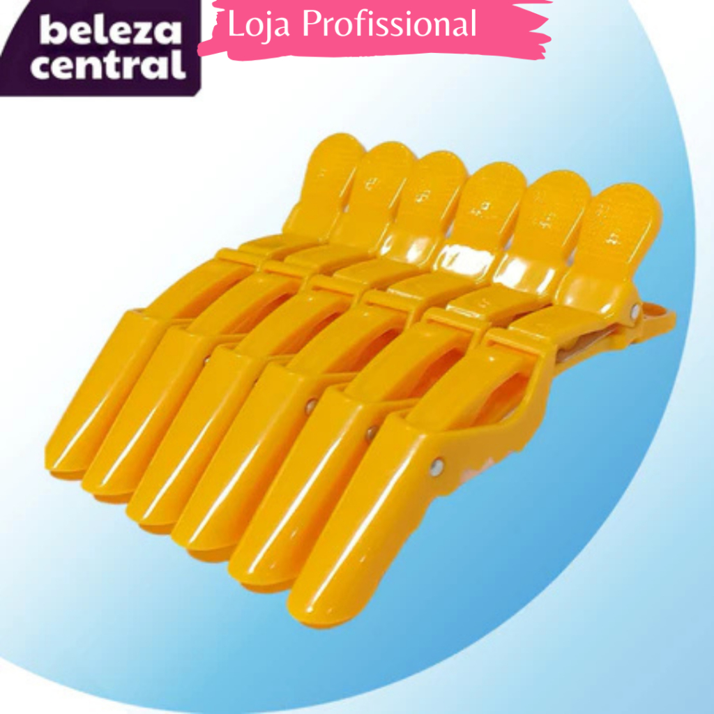 12 Unidades Grampo Jacaré Crocodilo Prendedor Cabelos para Barbeiros Cabeleireiros Corte Tintura Coloração