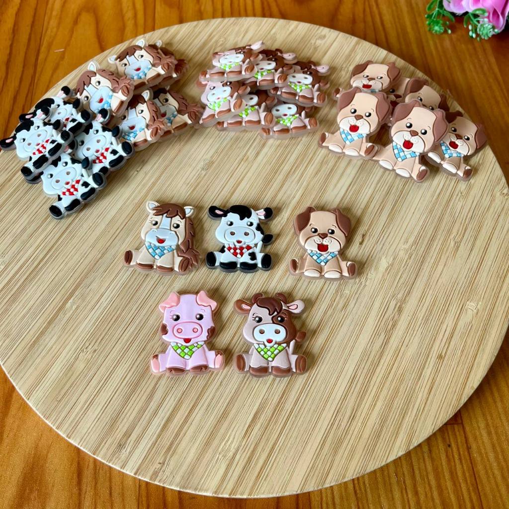 Aplique Emborrachado Sortidos Fazendinha Cod:100057  Pacote com 10 Unid Ou Mais