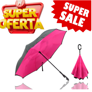 Guarda Chuva Invertido Tecido Duplo Impermeável Reforçado em Oferta na Shopee