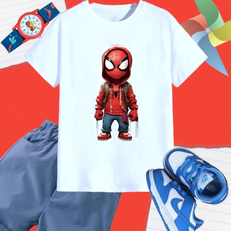 Camiseta Infantil Estampa Spider Man malha premium