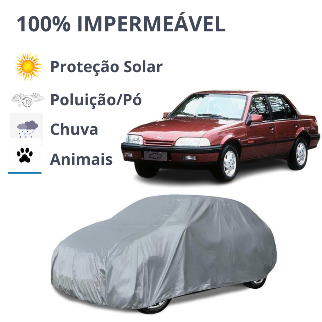Capa Cobrir Carro Modelo MONZA, 100% IMPERMEÁVEL Protege do Sol, Chuva, Poeira e risco