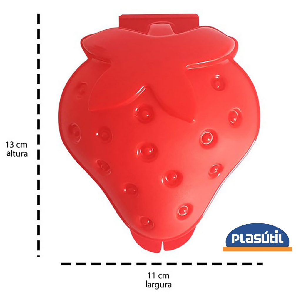 Kit especial com 5 potes porta morangos - Qualidade Plasútil em Oferta na Shopee