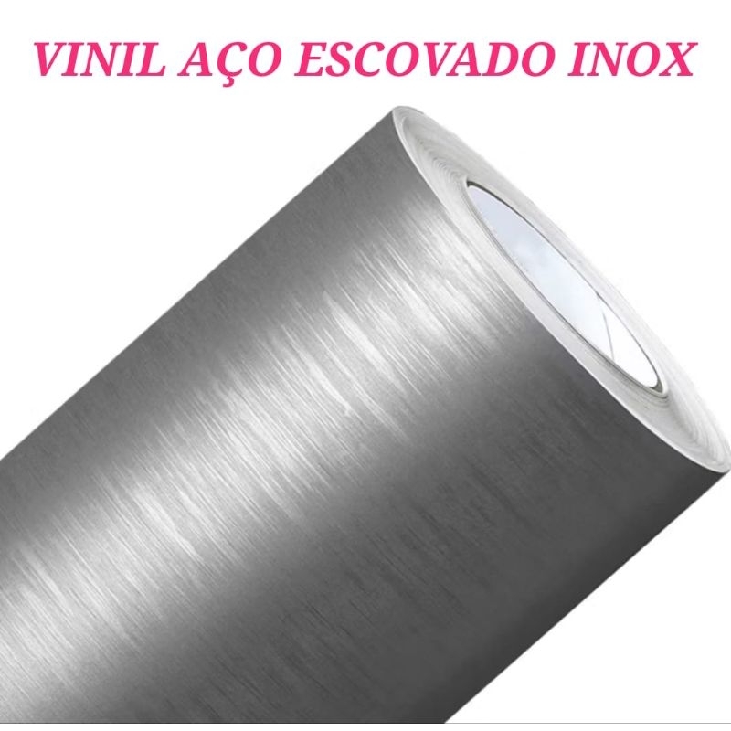 Adesivo aço escovado 1m X 60cm inox para geladeiras fogão, microondas, envelopamento, móveis e outros produtos.