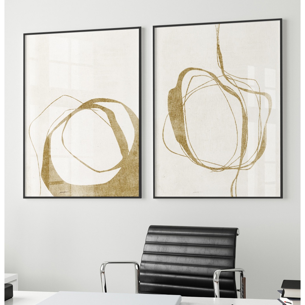 Quadro Minimalista Quadro Com Moldura Quadro Decorativo Sala Grande Quarto Casal Linha Abstrata Duo