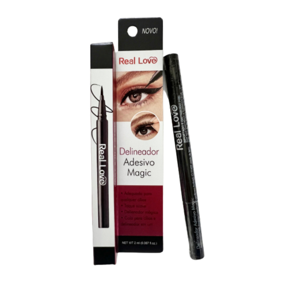 Delineador Adesivo Magic - Real Love em Oferta na Shopee