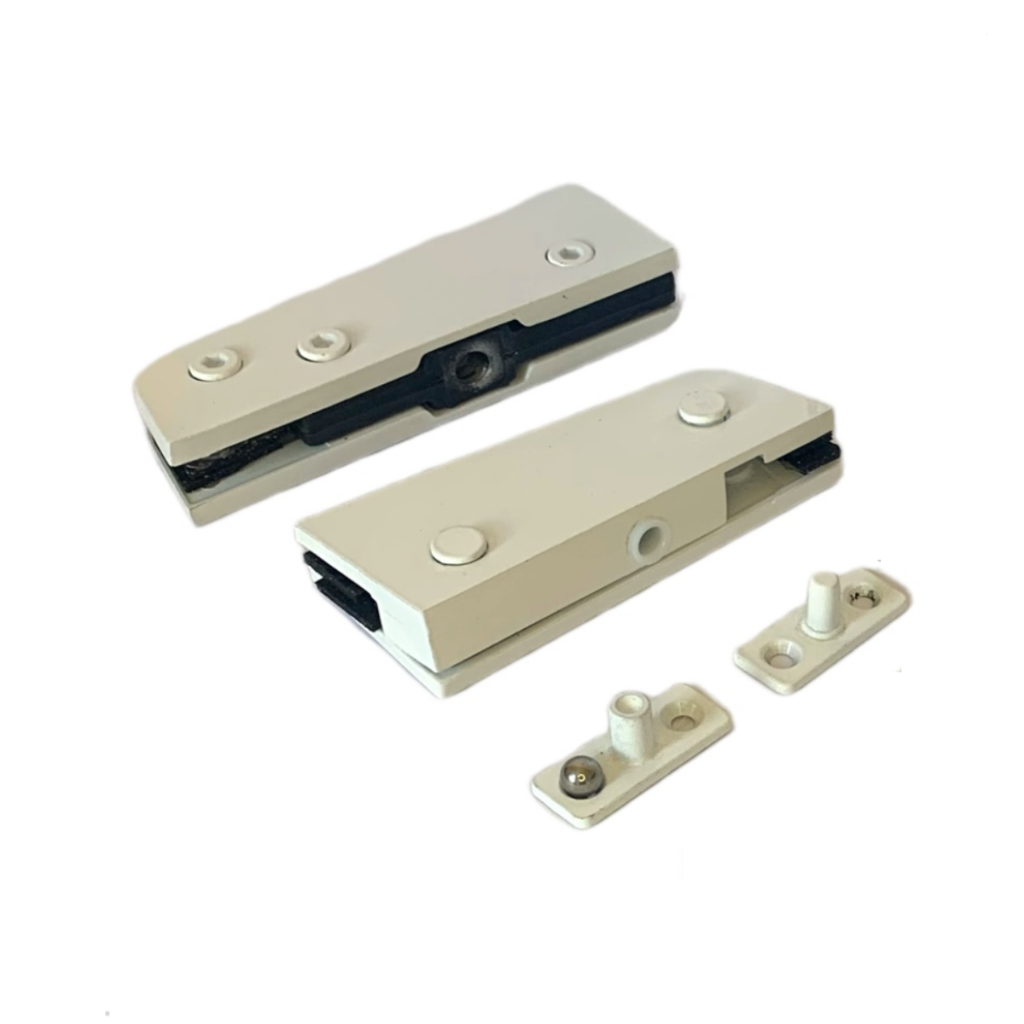 Kit Dobradiça Instalação De Porta De Vidro Pivotante V/a Cor Branco em Oferta na Shopee