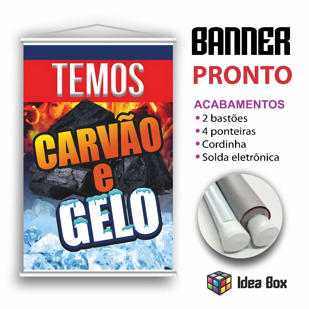 Banner Carvão e Gelo Super Promoção (cod 01) em Oferta na Shopee