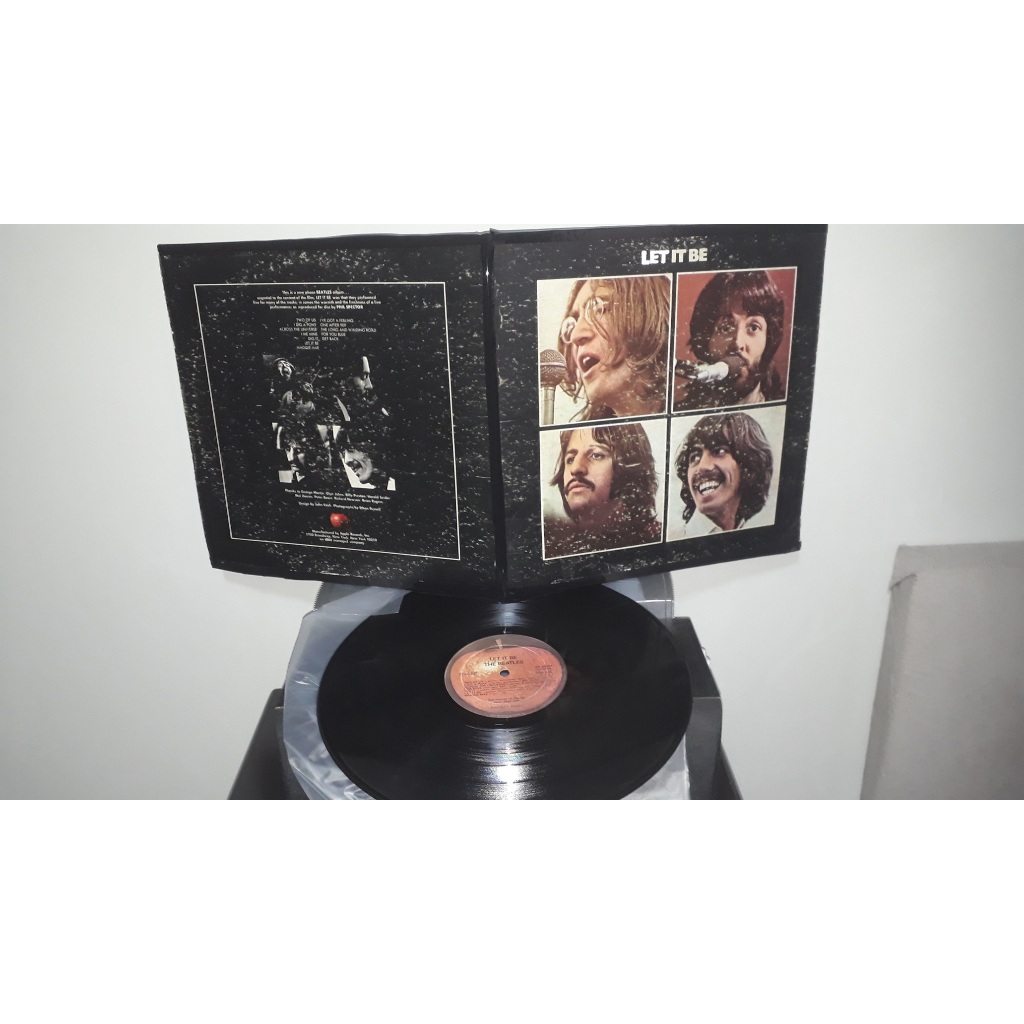 LP The Beatles Let It Be US Selo Vermelho Capa Gatefold Prensagem Não Legítima