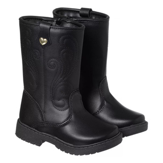 Bota Infantil Menina Rodeio Country Texana Feminina Cano Alto em Oferta na Shopee