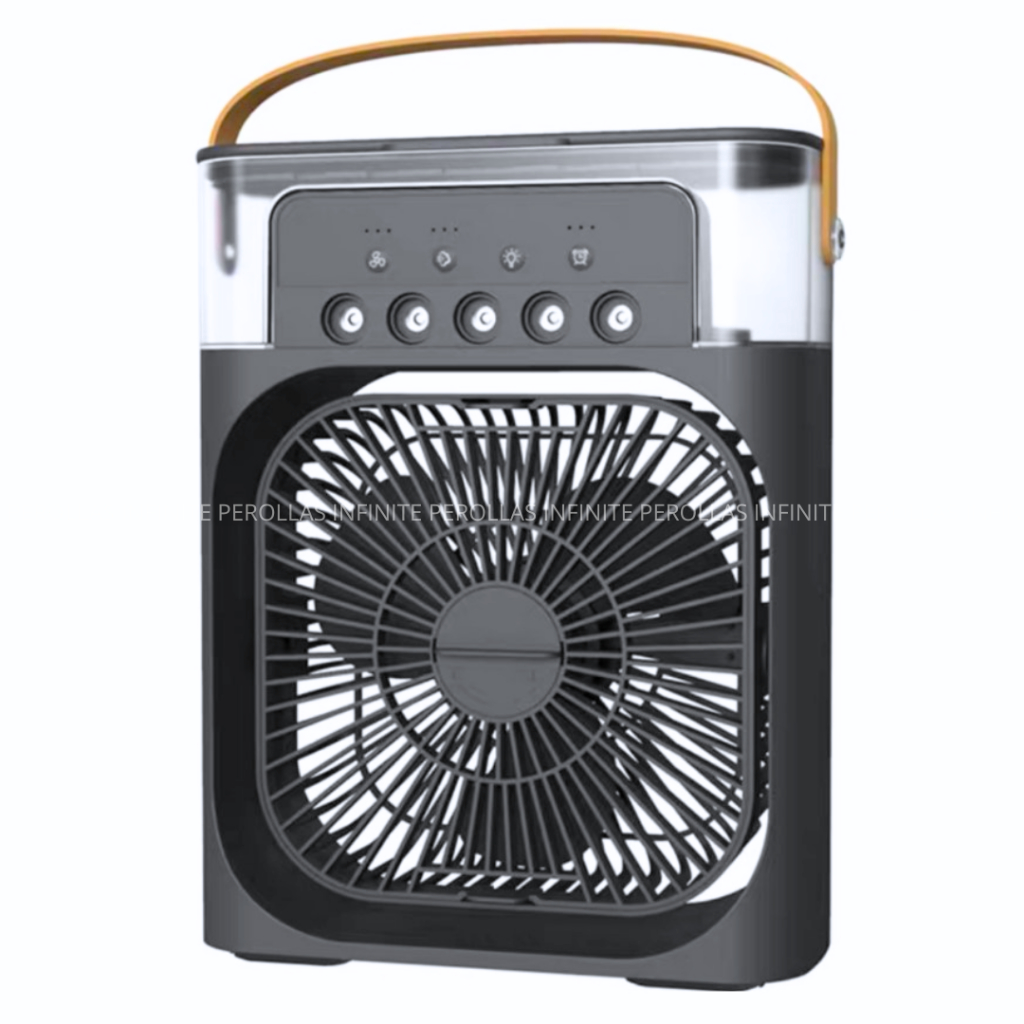 Ventilador Portátil de Mesa Mini Ar Condicionado Umidificador Climatizador Pode Colocar Gelo Luz Led