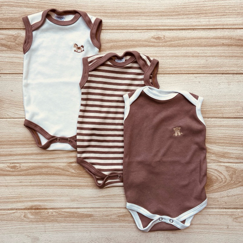 Kit 3 body regatas verão bebê vintage boho chic neutro menino minimalista