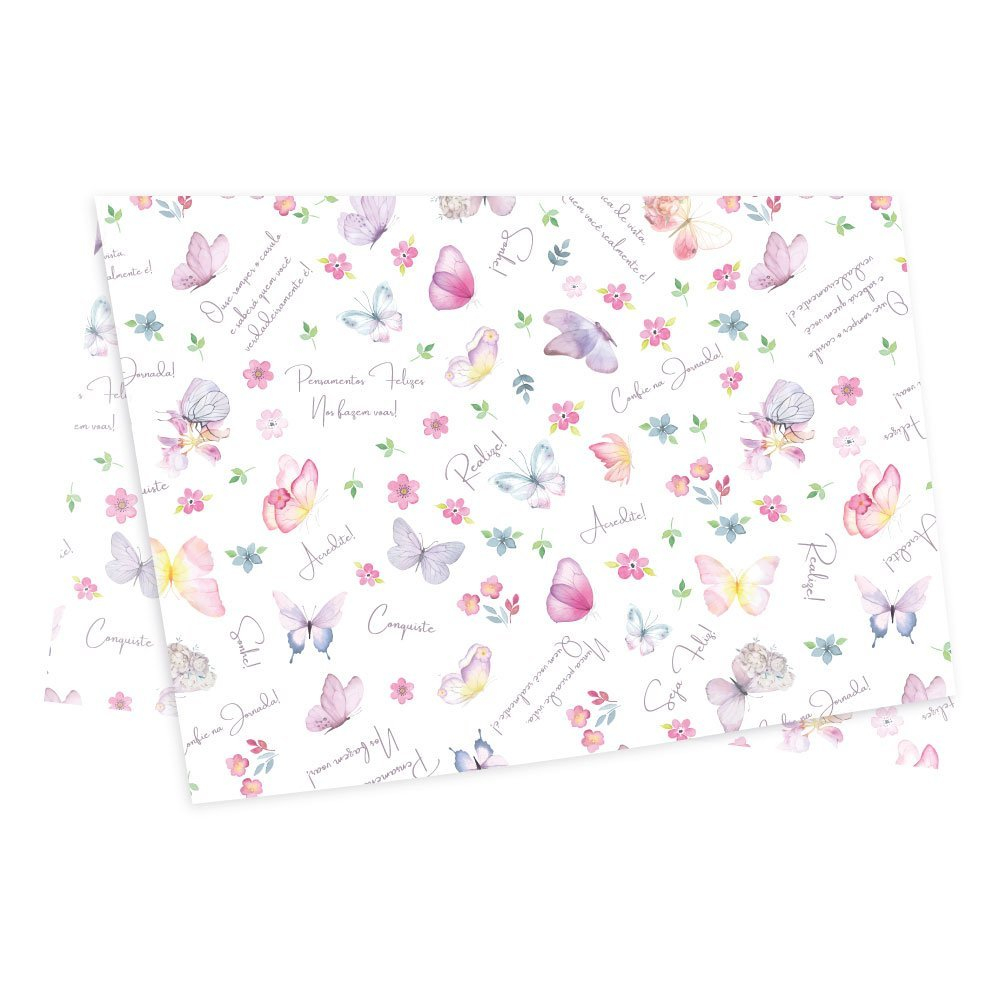 Papel de Seda Estampado Primavera 50,0 x 70,0cm, Xingó - 10/20/50 folhas.