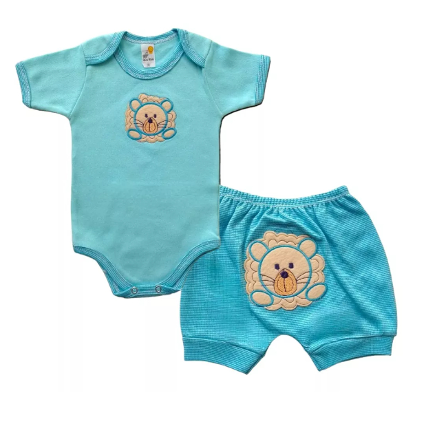 8 Peças - Body + Short Safari Roupa De Bebê Atacado Enxoval