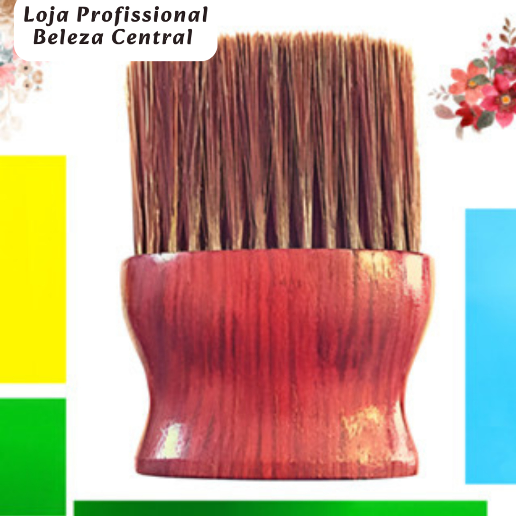 Espanador de Pelos Profissional Base Larga Madeira Importado Premium DeLuxe