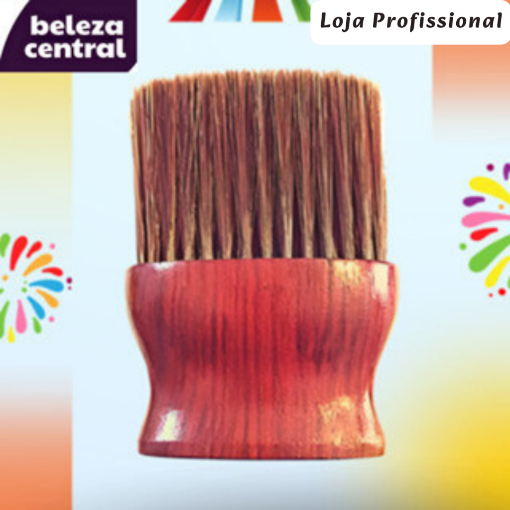 Espanador Largo de Madeira para Barbeiro Cabeleireiro Deluxe Profissional - Mofashi Imports