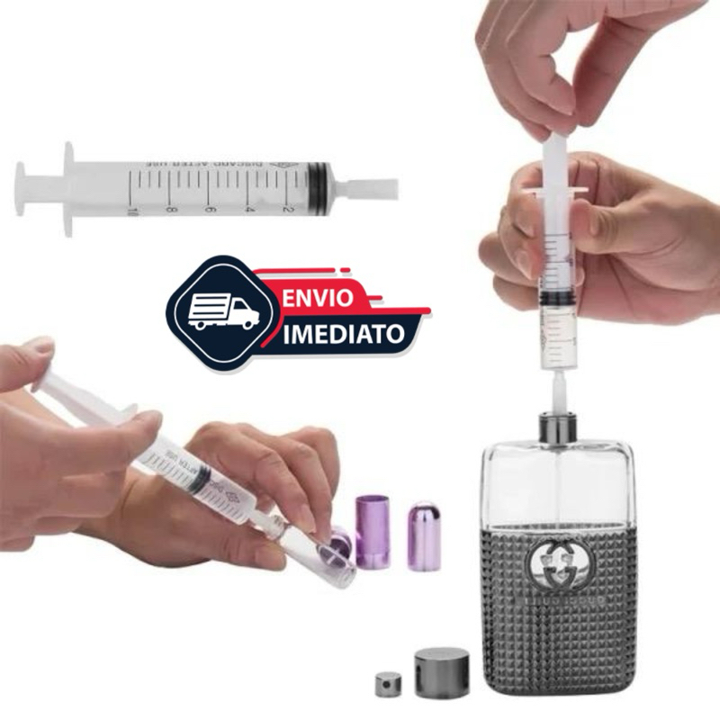 Ferramentas para Decant de Perfume Adaptador Seringa e Frascos de Vidro 5ml