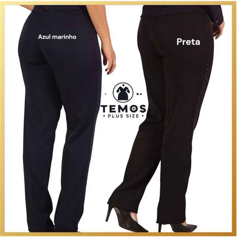 Calça Feminina Social Preta Elastano Direto Da Fábrica