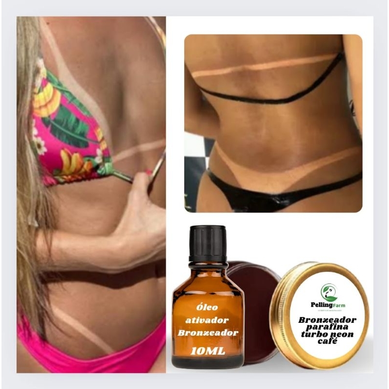 parafina bronzeador 30 g + óleo ativador 10 ml
