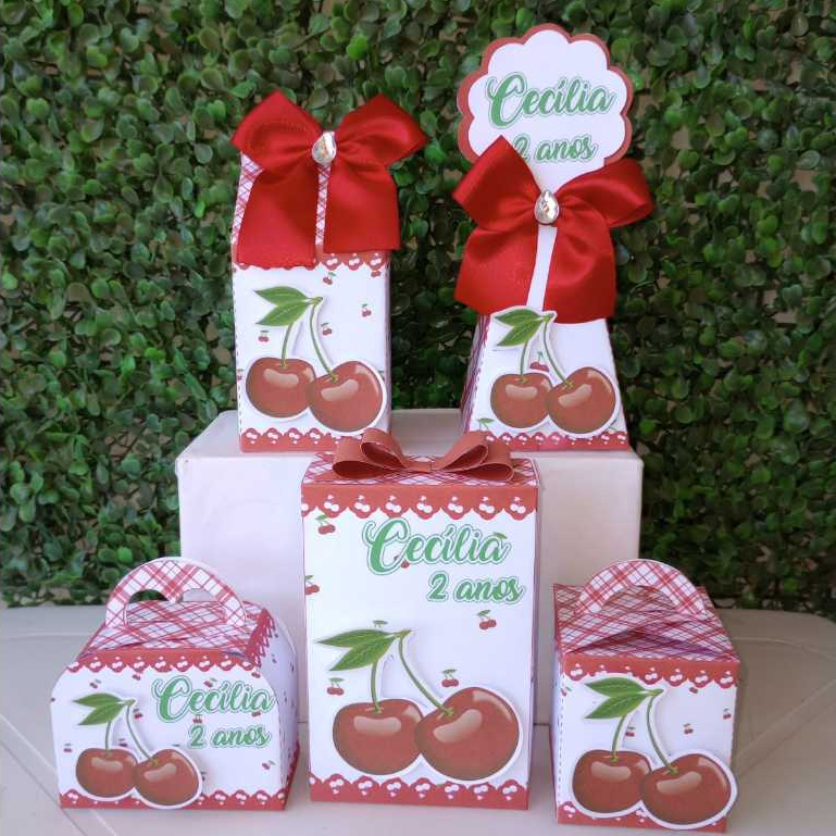 Kit Festa Cerejinha | Personalizados | Lembrancinhas | Festa infantil | Aniversário