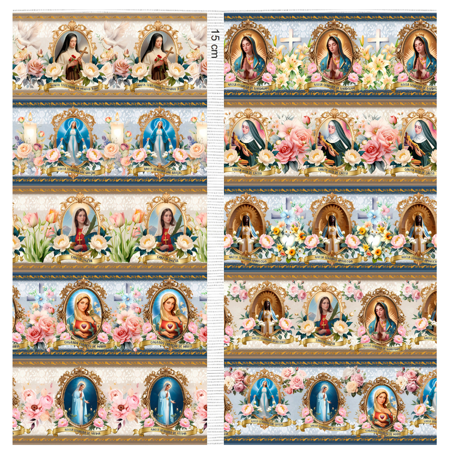 Tricoline Digital- BARRADO SANTINHAS  REF 256 em Oferta na Shopee