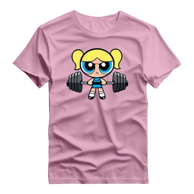 Camiseta Feminina Estampa Lindinha Meninas Super Poderosas Maromba Academia Confortável Blusa Delicada
