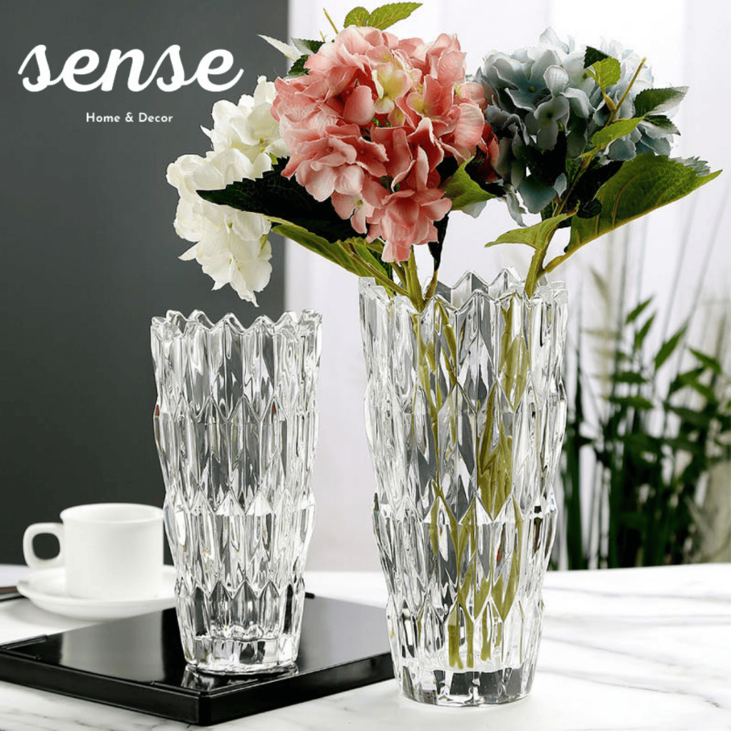 Vaso de Vidro de Cristal, Vaso Decorativo Moderno, Vasos de Cristal Transparente Para Decoração em Oferta na Shopee