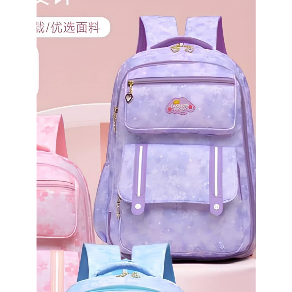 mochila escolar feminina para mininas, versão coreana, protetor de coluna para meninas, mochila da minina ultraleve