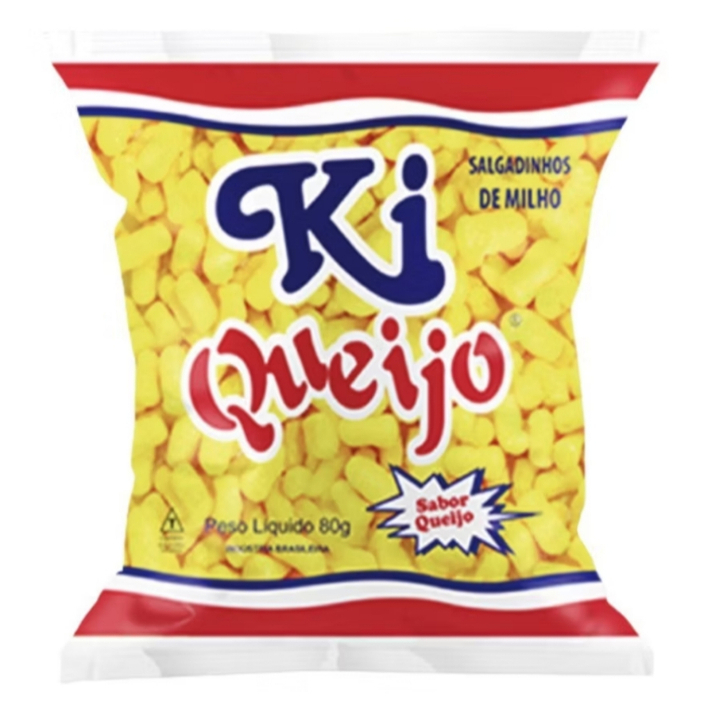 Kit salgadinho Ki Queijo 80g 10 Unidades  Pipoca de Milho
