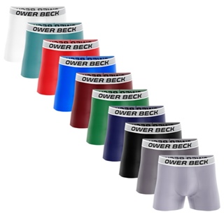 Kit 10 Cuecas Box Boxer Adulto Microfibra Lisas em Oferta na Shopee