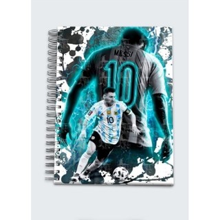 Caderno Messi capa dura 27,5 x 20,0
