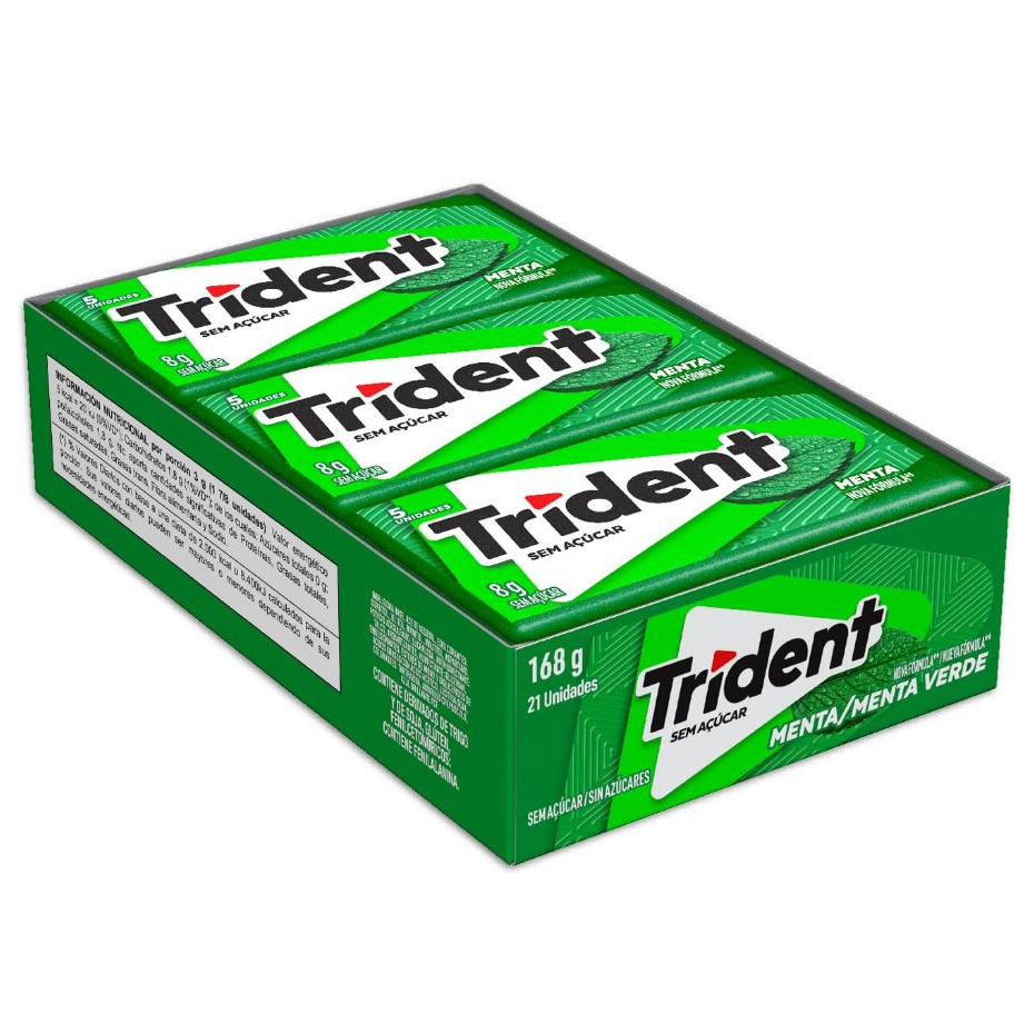 Chiclete Trident Menta Caixa 21 Unidades Oferta Relampago Envio Em Ate 24h