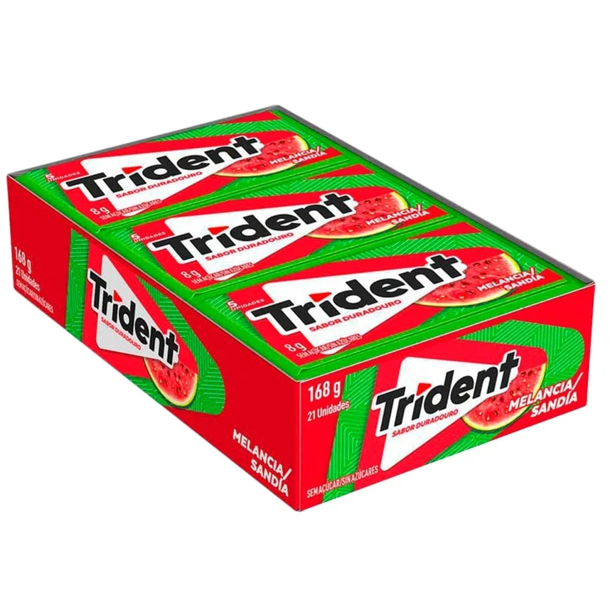 Chiclete Trident Melancia Caixa 21 Unidades Oferta Relampago Envio Em Ate 24h