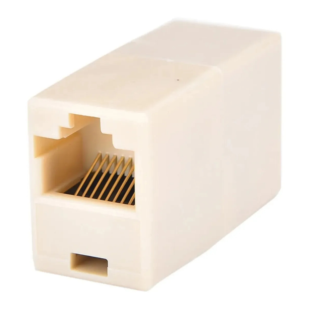 Kit 10 Pçs Emenda Conector P/ Rj45 Fêmea X Fêmea Cabo Rede