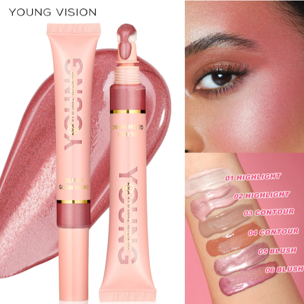 Blush Contorno Liquido Young Vision Cushion Perolado Brilhoso