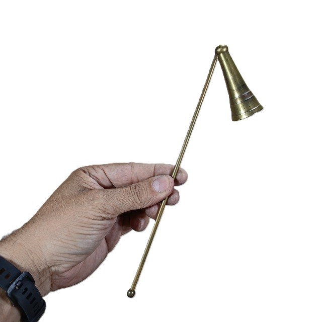 Lembrancinha Apagador De Velas Bronze Antiguidade 28x3cm 75g