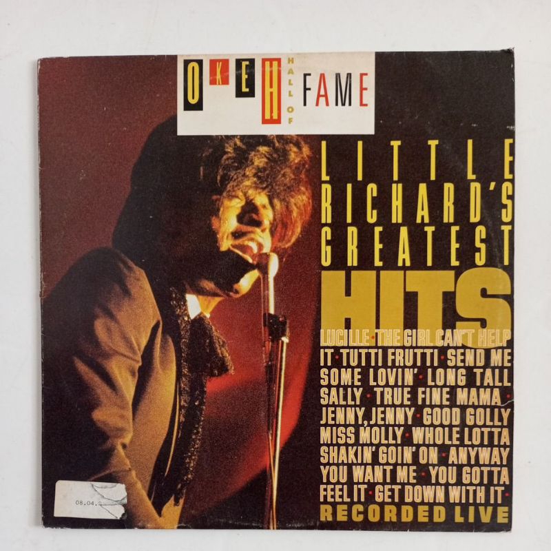 Disco de vinil OkE H  Hallof Flame  Little Richard 'S  Greatest hits.