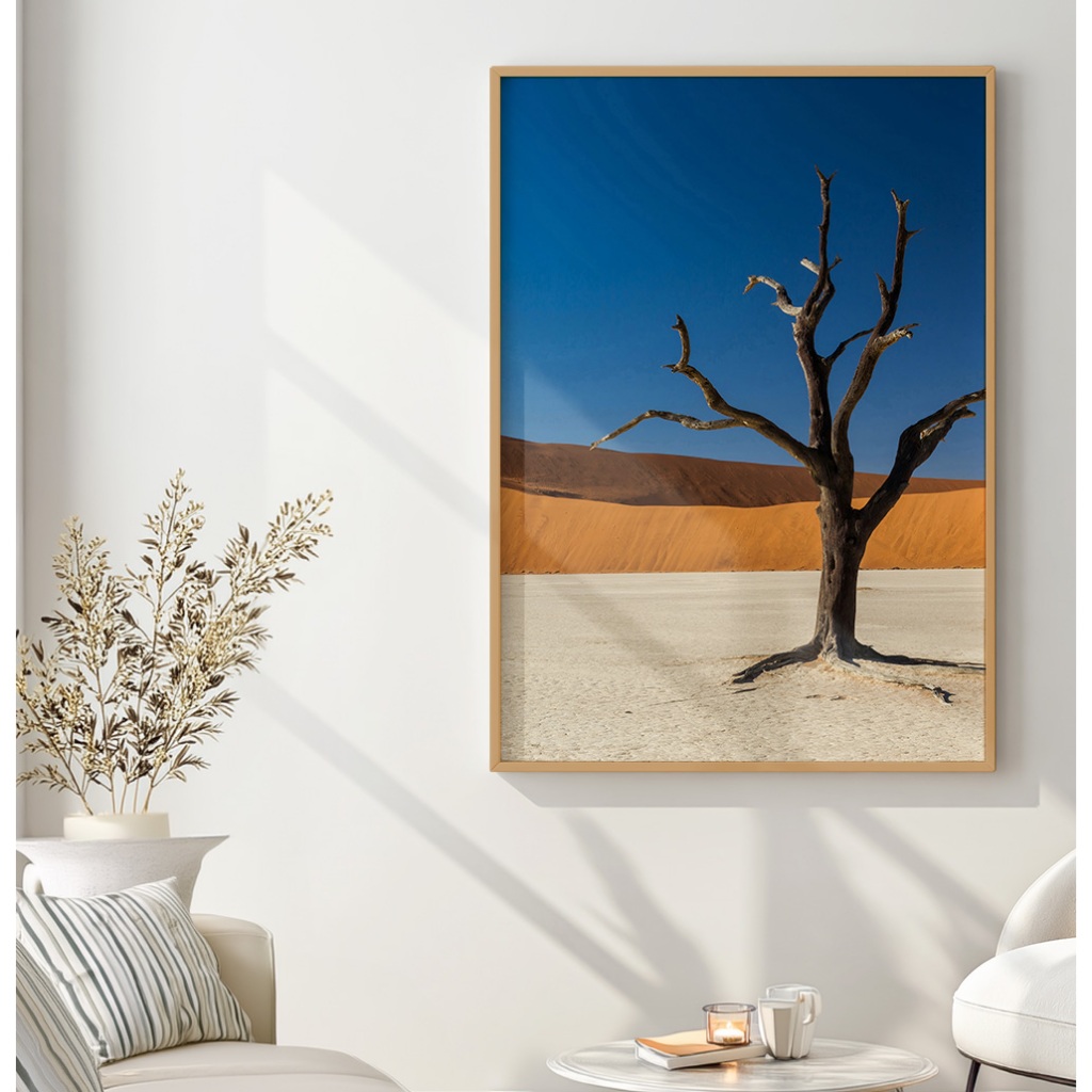 Quadro Paisagem Quadro Com Moldura E Vidro Quadro Decorativo Sala Grande Quarto Deserto Árvore Seca