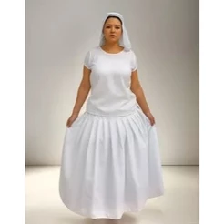 Conjunto De Candomblé 3 Peças Saia Camisu E Pano De Cabeça