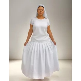 Conjunto De Candomblé 3 Peças Saia Camisu E Pano De Cabeça em Oferta na Shopee