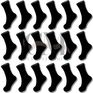 kit com 18 pares meia SPORT PRETA 100% algodão grossa alta qualidade cano longo