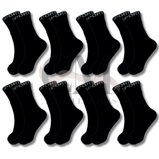 kits de 3 a 24 pares meia SPORT PRETA 100% algodão grossa alta qualidade cano alto em Oferta na Shopee