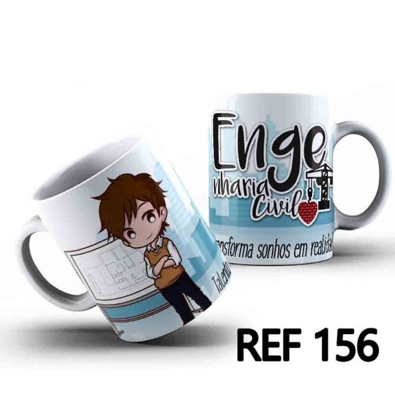 Caneca Profissões Engenharia Civil REF 156